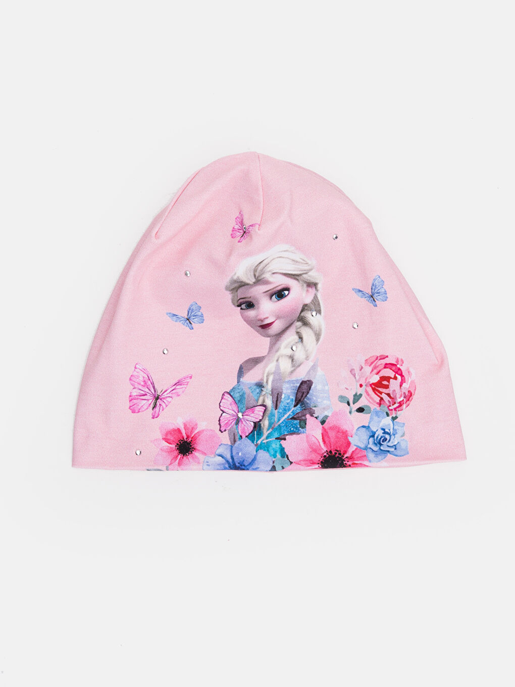 Açık Pembe Baskılı Bere