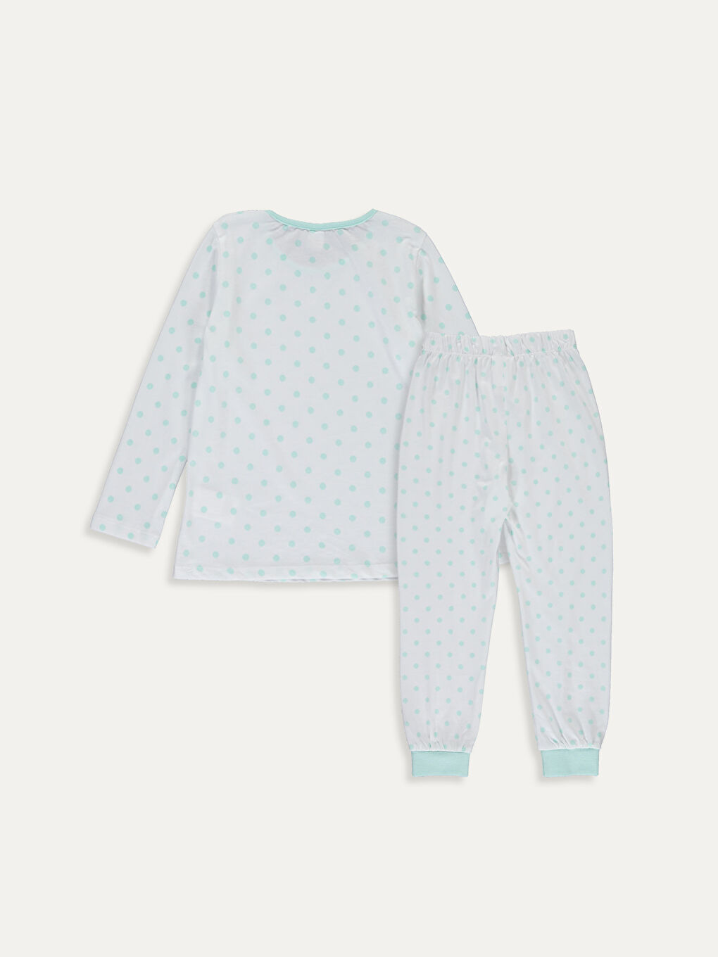 Beyaz Baskılı Pijama Takım-1