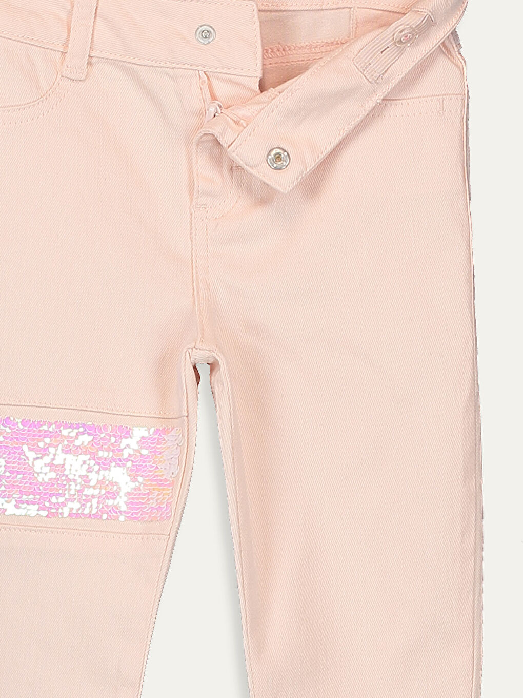 Узкие габардиновые брюки для девочек-3