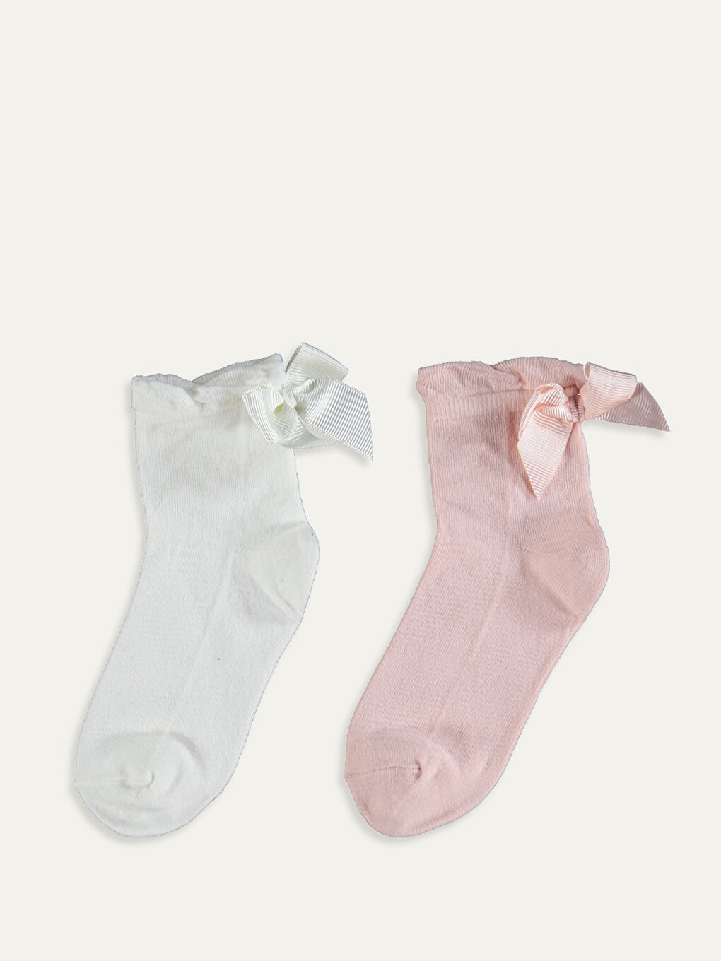 Ekru Soket Çorap-1