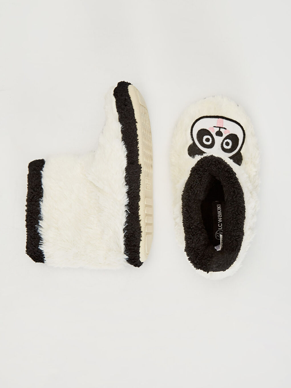 Beyaz Kız Çocuk Nakışlı Peluş Ev Botu-9