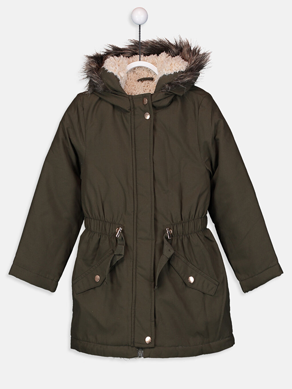 معطف طويل كاكي فتاة