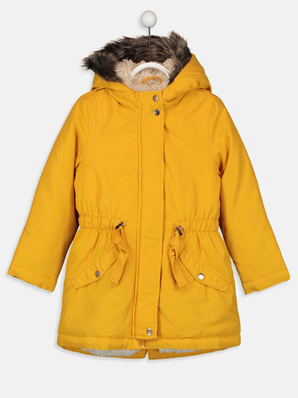 LCW Kids Girl YELLOW Overcoat -9W6144Z4-FNK