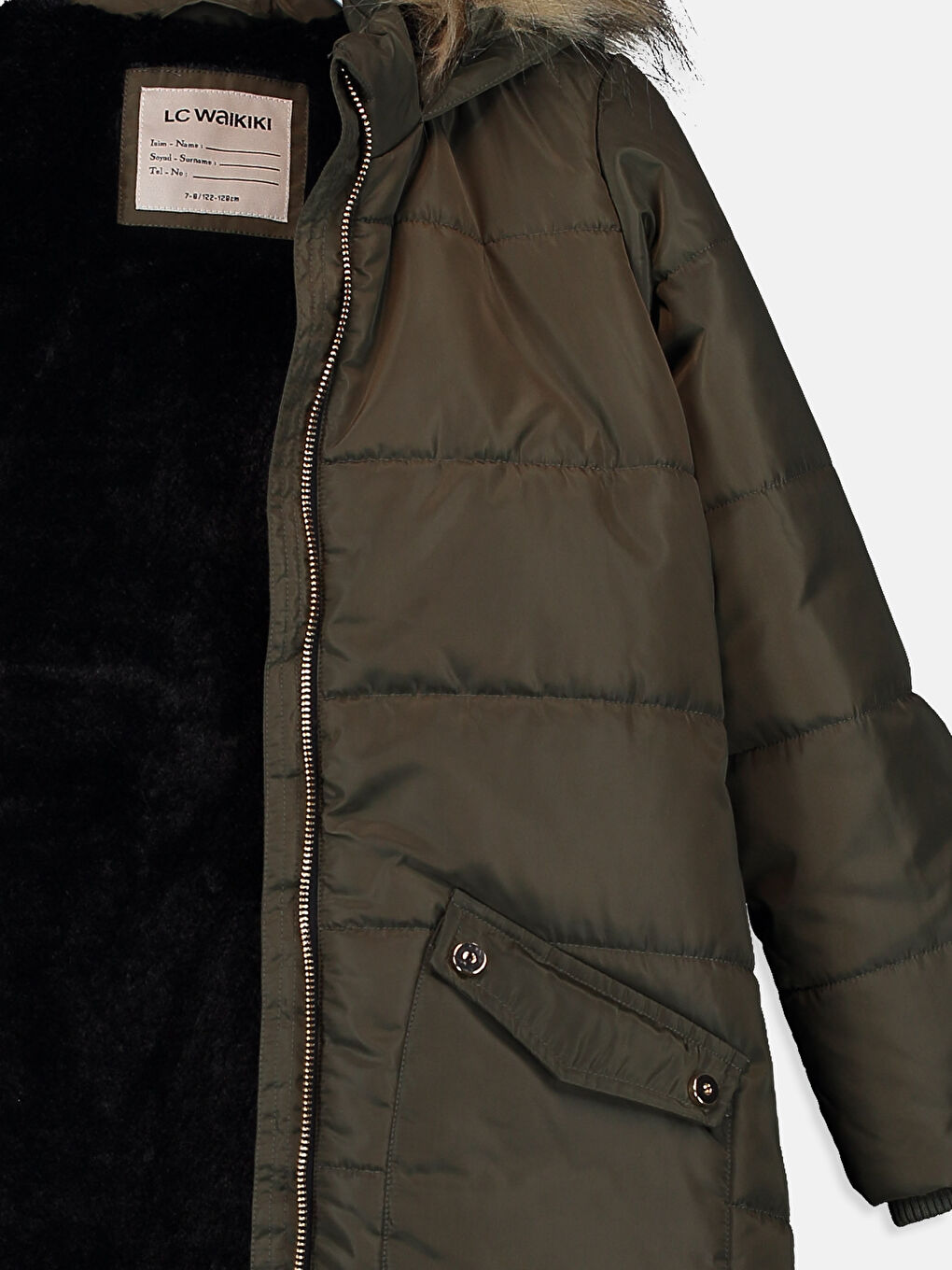 معطف طويل كاكي فتاة-3