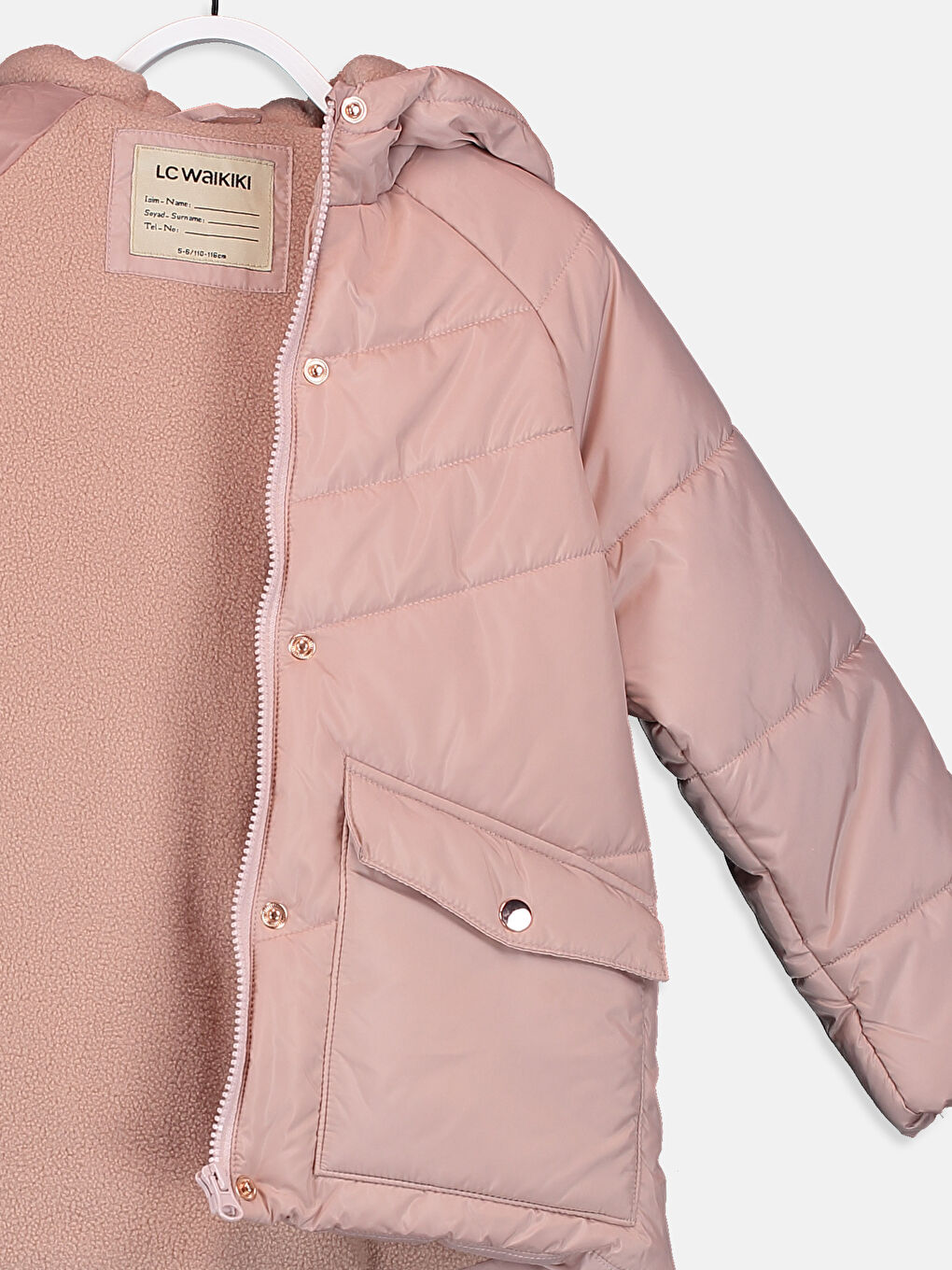 Hooded Girls Thick Coat-2