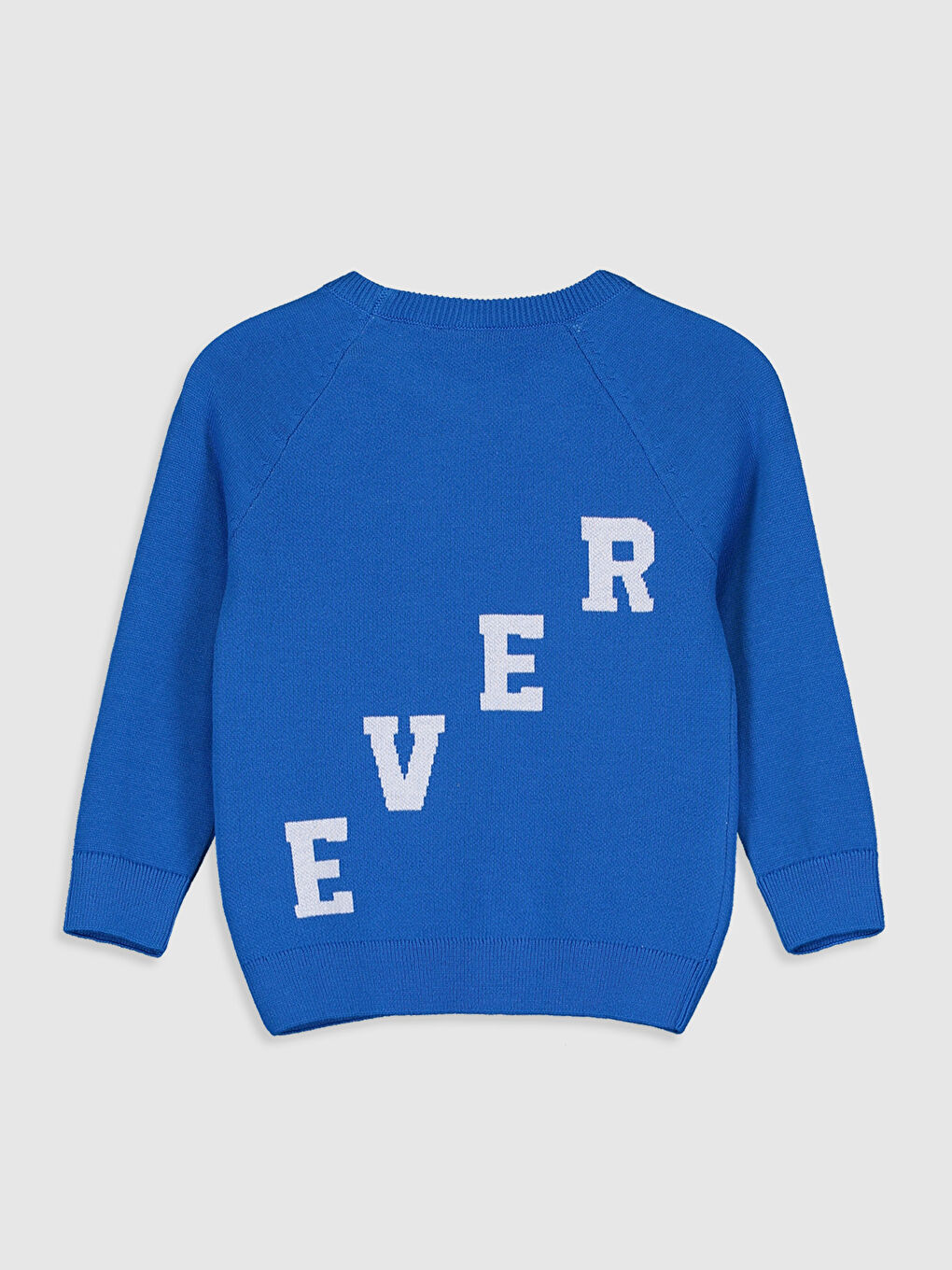 Дөңгелек жағалы өрнекті ұзын жеңді ұл трикотаж жемпір-1