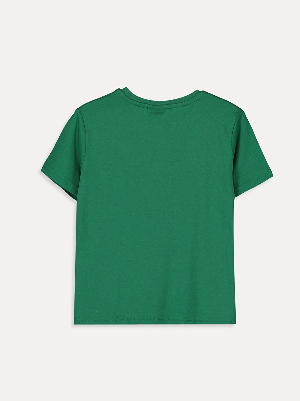 Yeşil Bisiklet Yaka Kısa Kollu Erkek Çocuk Tişört-1
