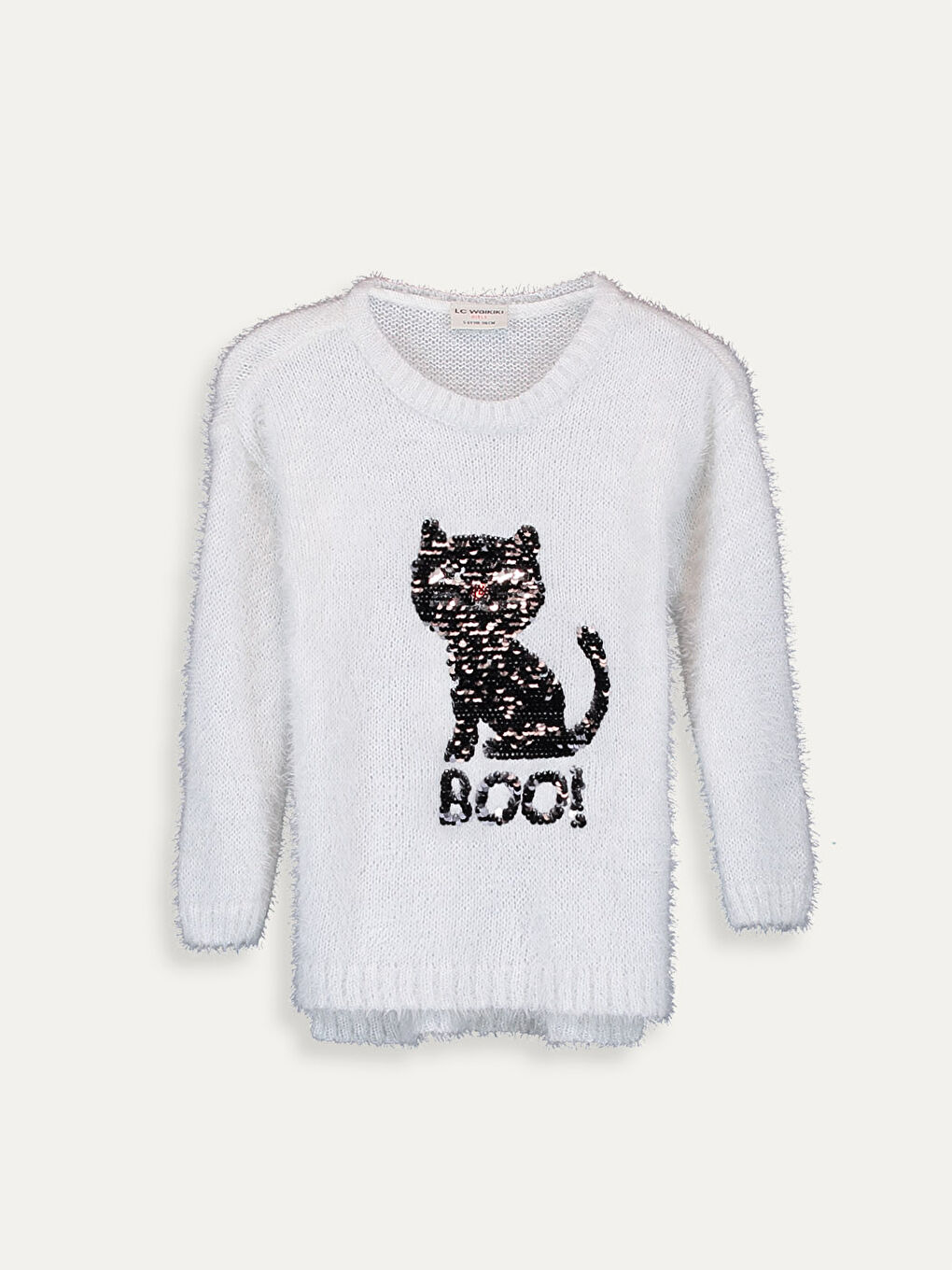 LCW Kids Pull-Over Lourd en Tricot à Sequins Réversibles pour Fille -9W7225Z4-FDU
