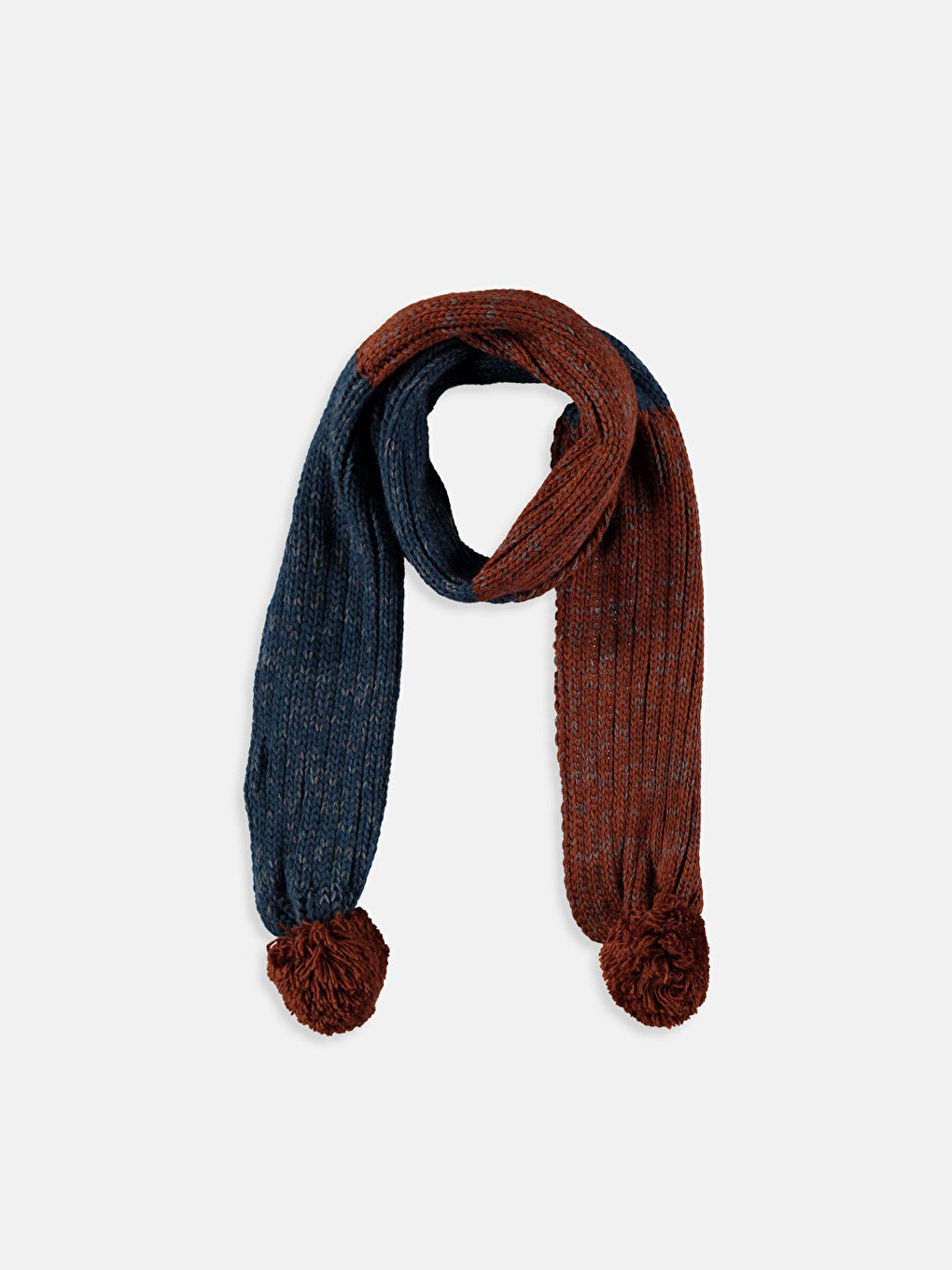 Turuncu Erkek Çocuk Ponponlu Atkı ve Bere-4