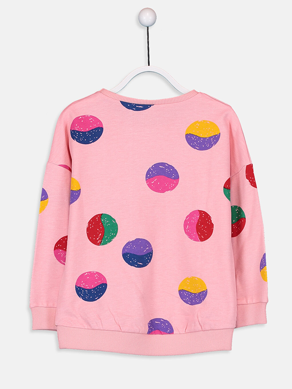 Pembe Baskılı Sweatshirt-1