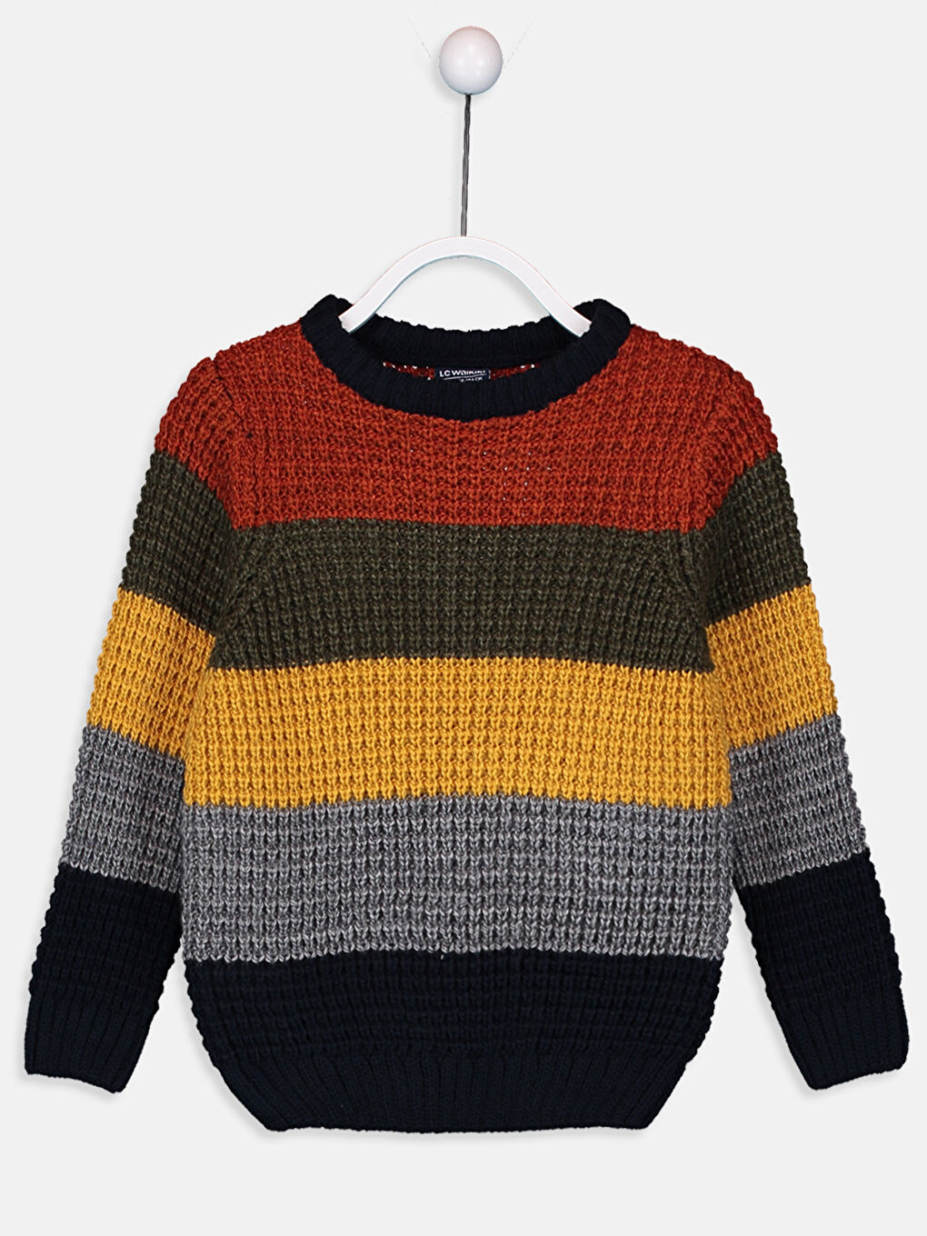 Sarı Bisiklet Yaka Erkek Çocuk Kazak