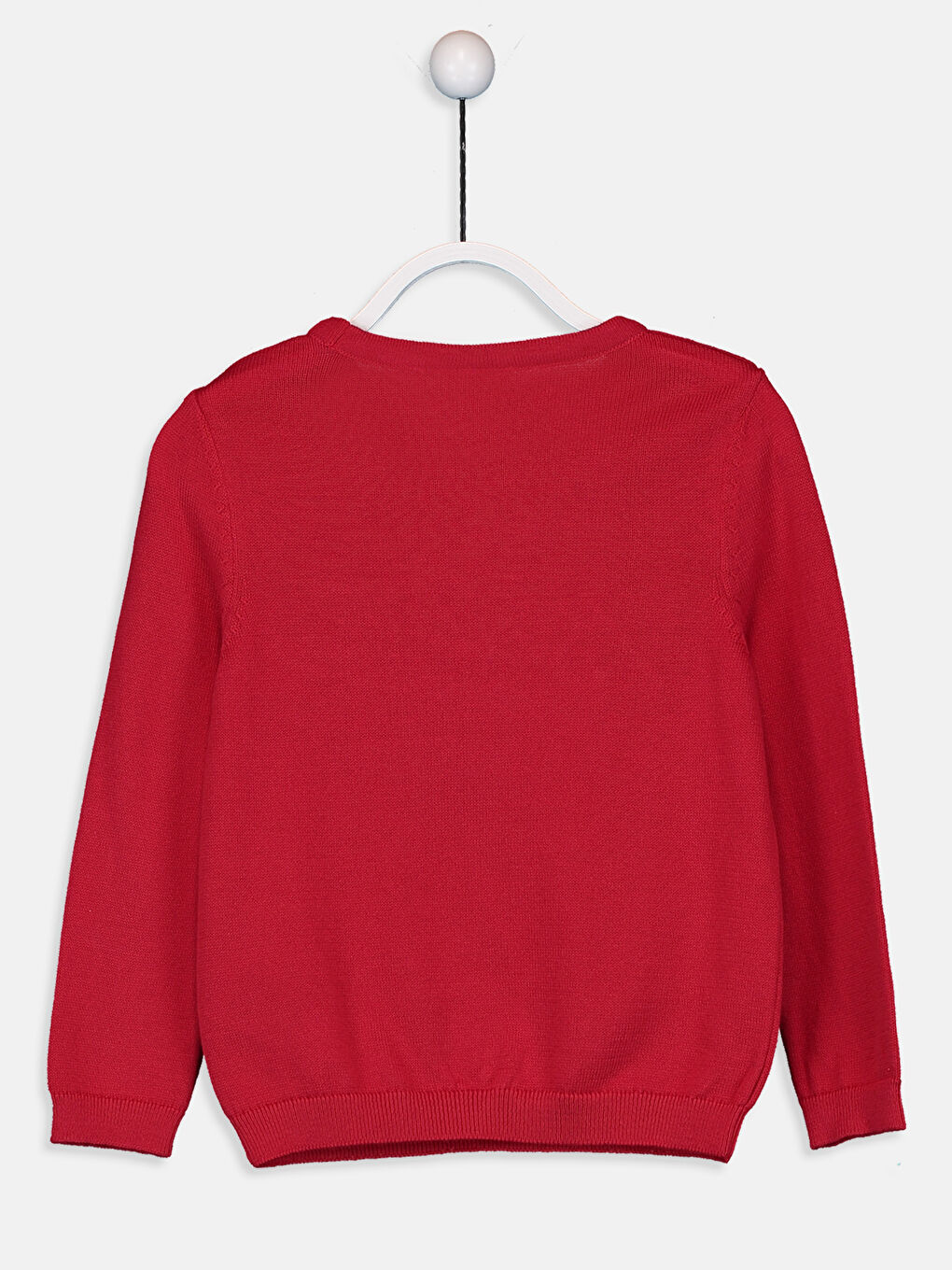 Kırmızı Bisiklet Yaka Kız Çocuk Kazak-1