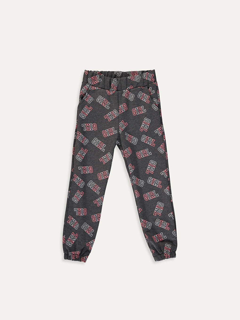 Koyu Gri Baskılı Tayt