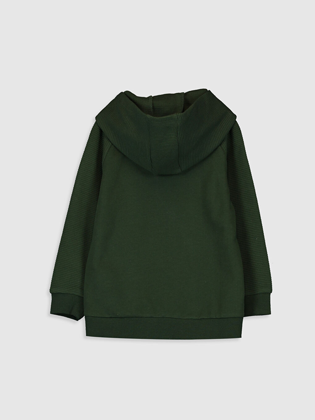 Yeşil Kapüşonlu Erkek Çocuk Sweatshirt-1