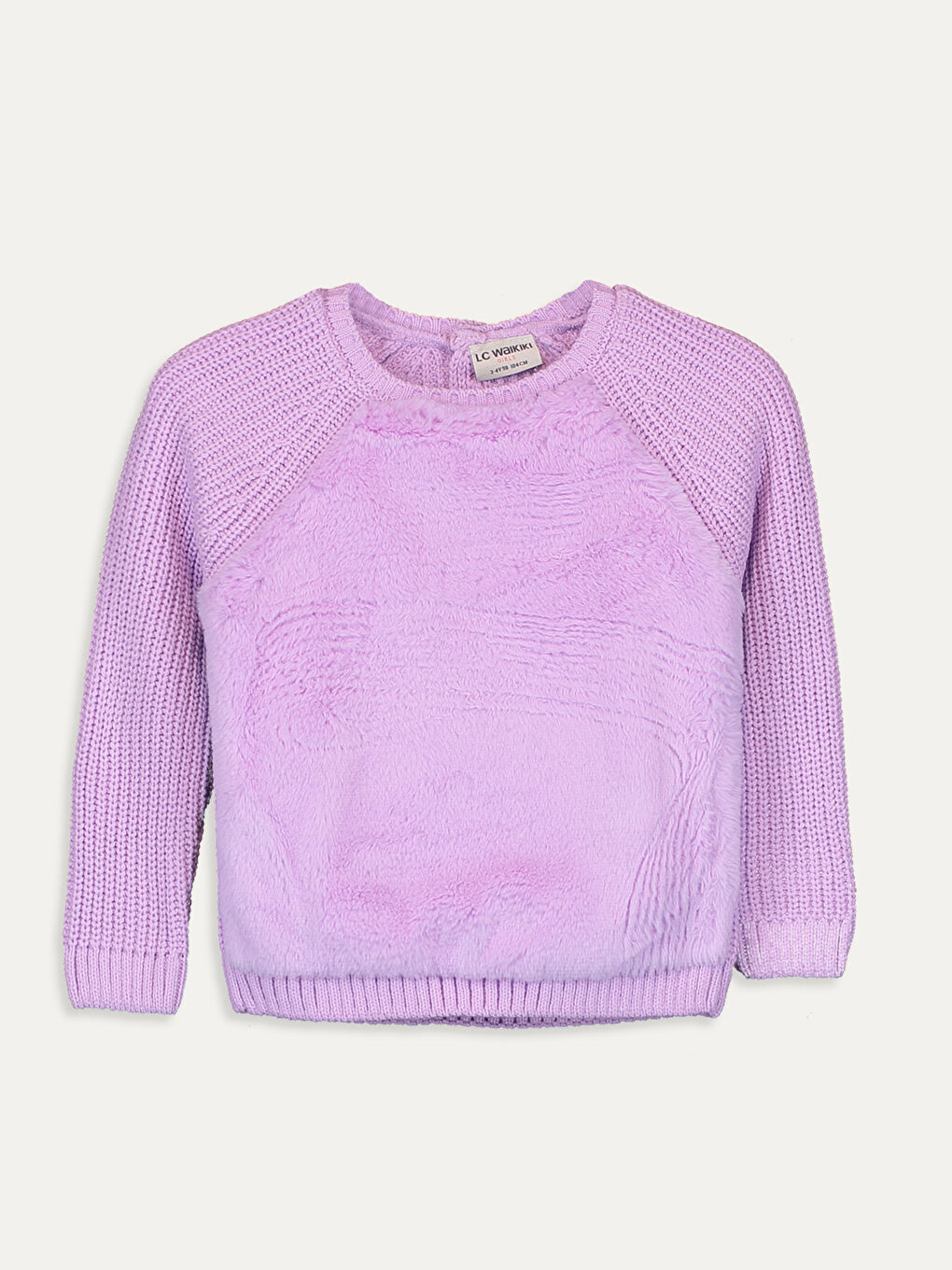 Lila Bisiklet Yaka Kız Çocuk Kazak