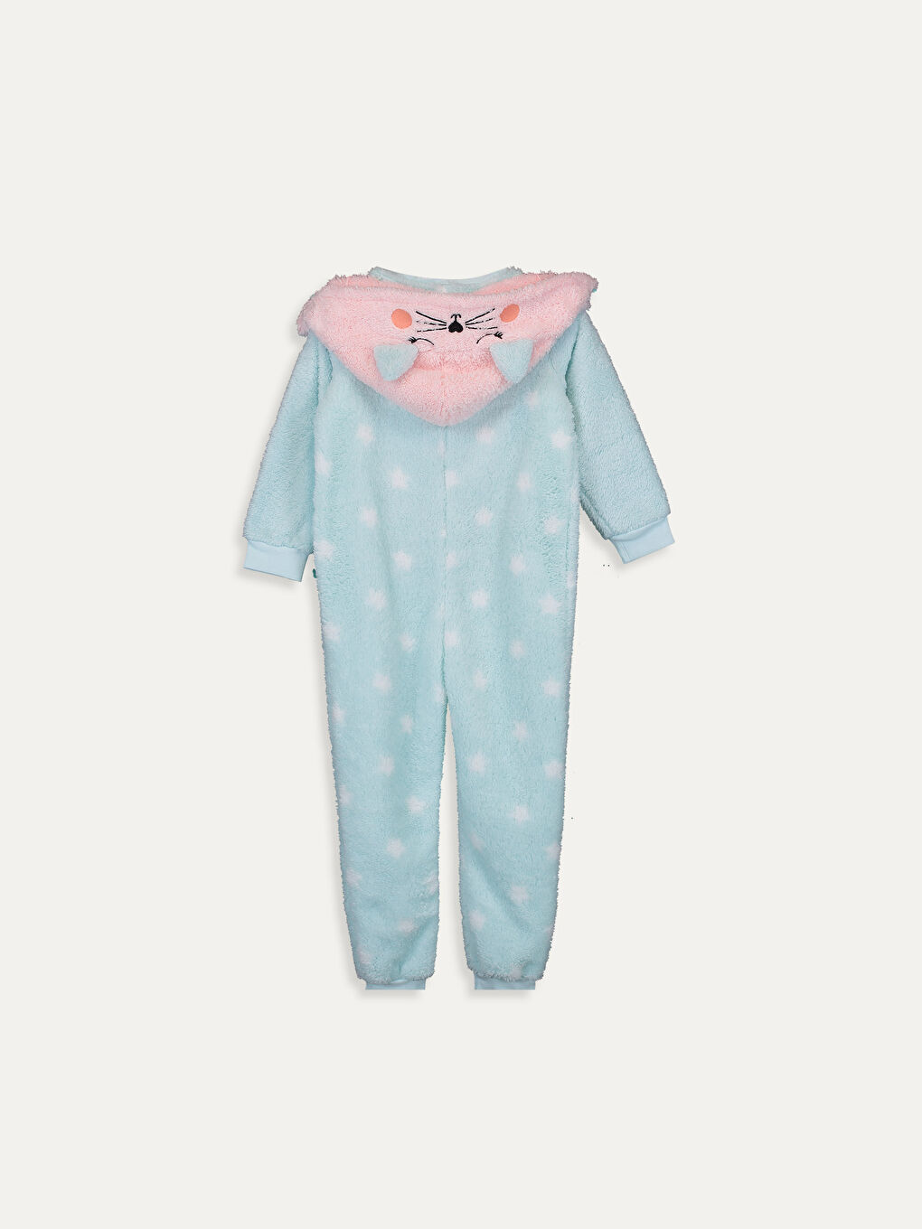 Pastel Mavi Baskılı Tulum-2