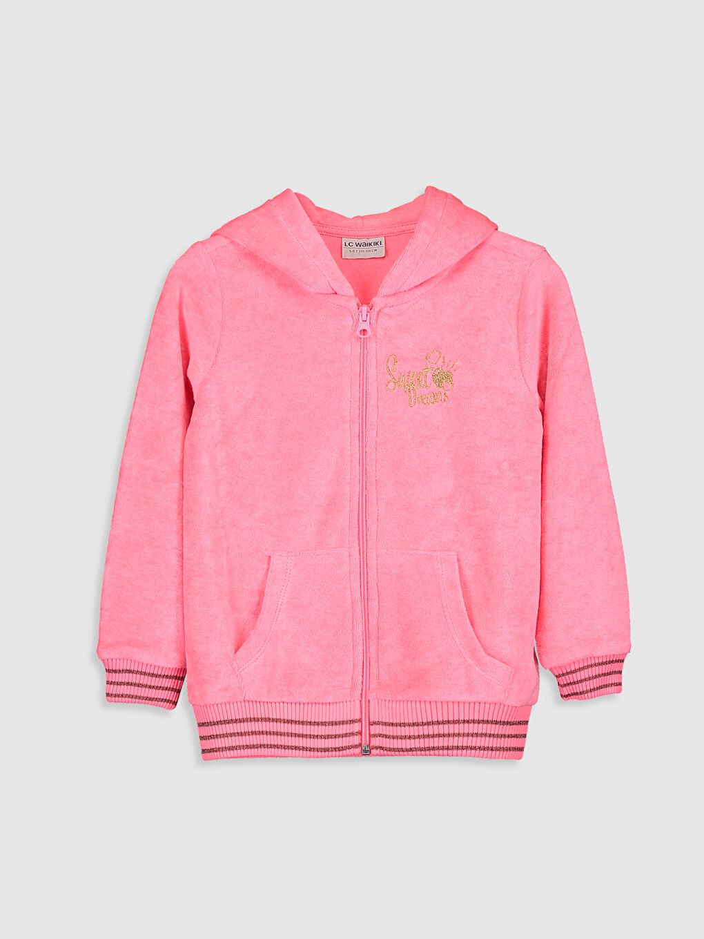 Pembe Neon Mercan Sweatshirt