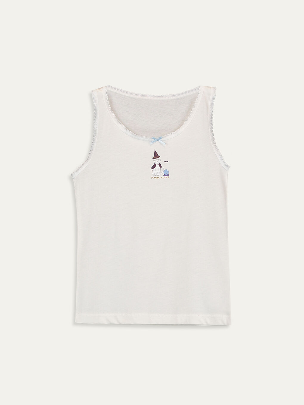 ياقة دائرية قميص داخلي مطبوع بناتي - مجموعتين-2