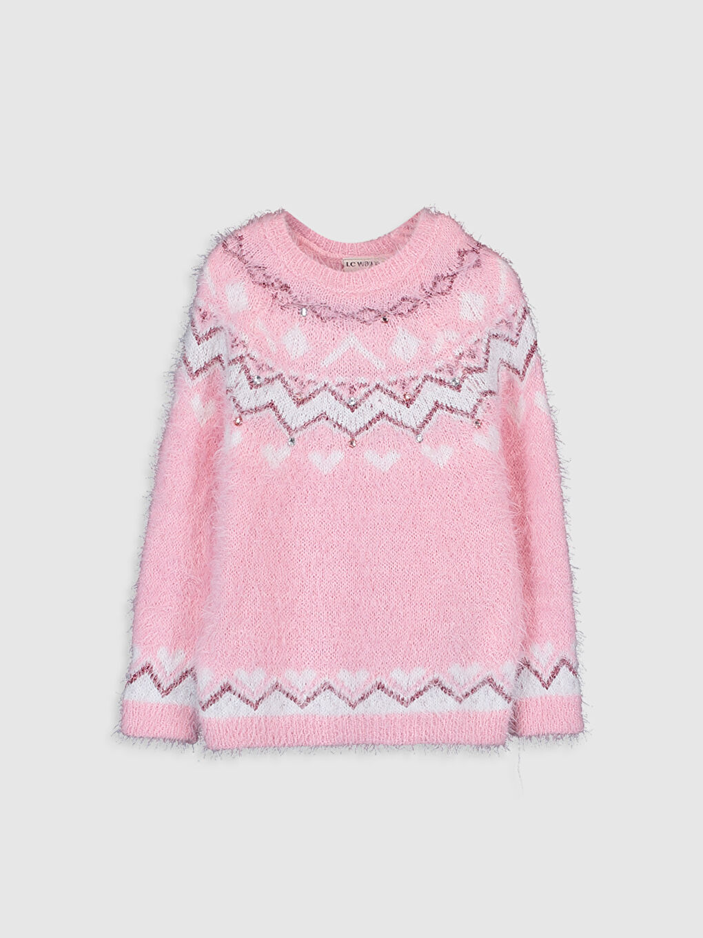 дөңгелек жағалы қыздарға арналған жемпір