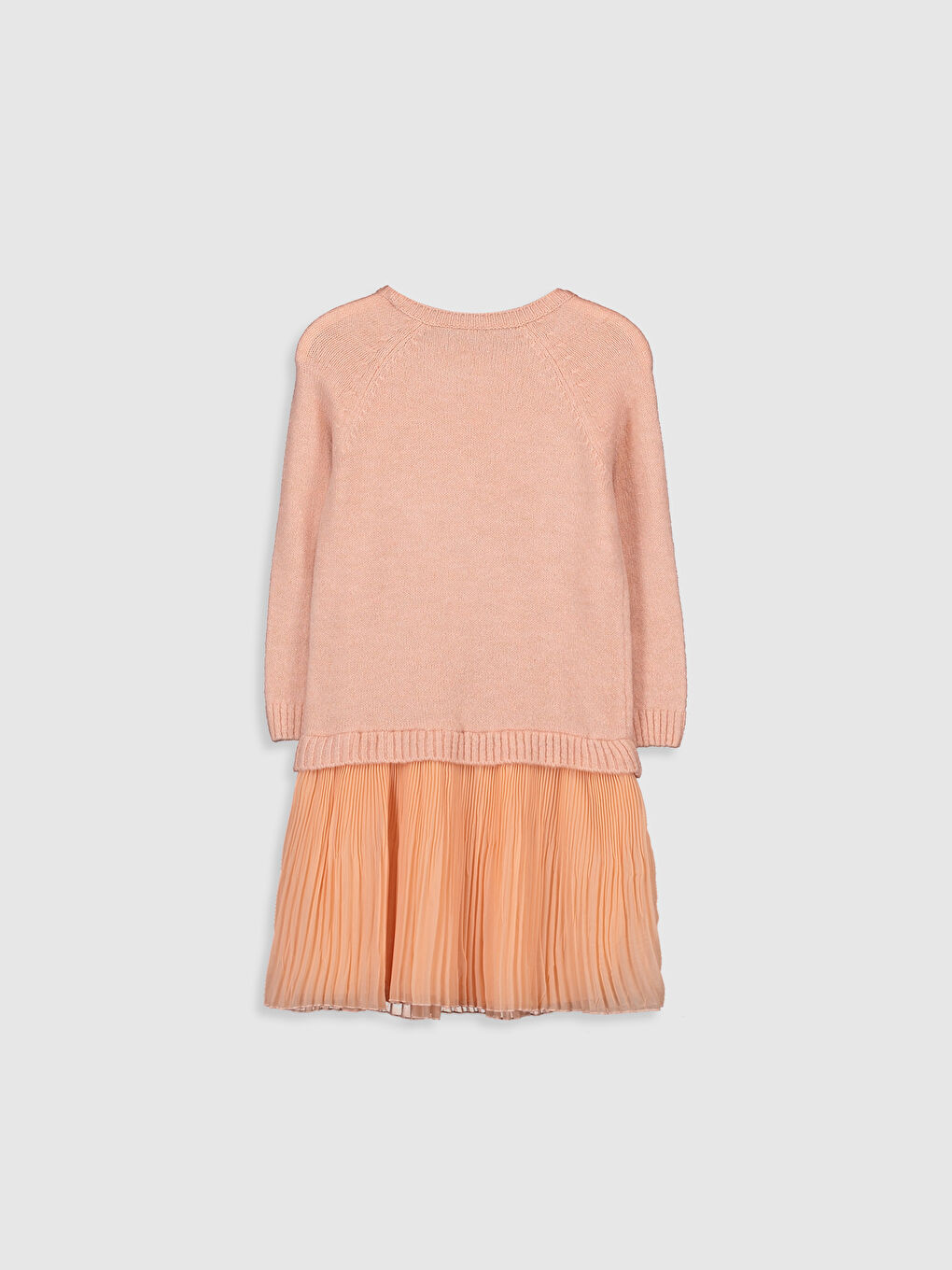 Платье для девочек с круглым вырезом-1