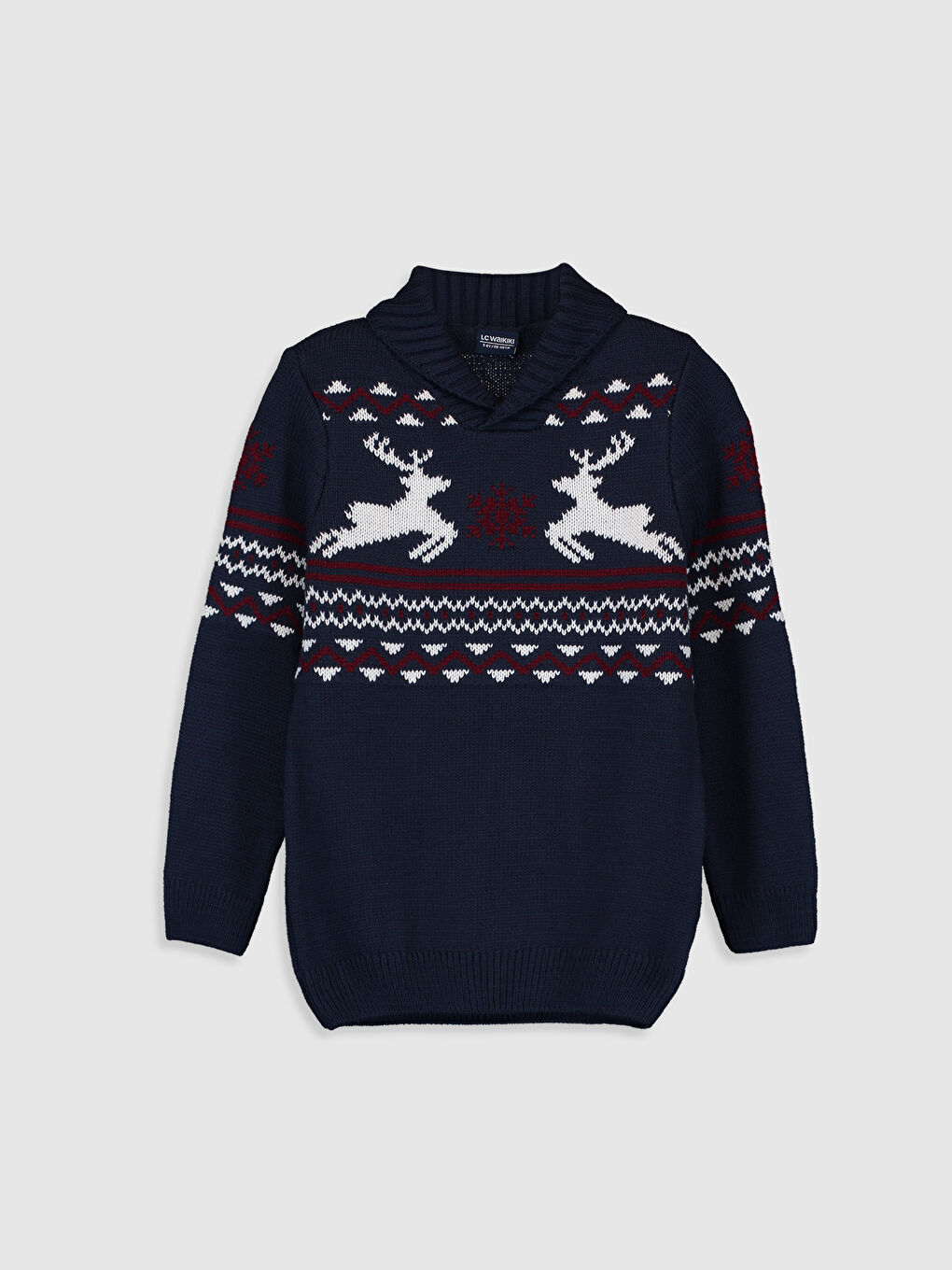 Шаль жаға ұл жемпір