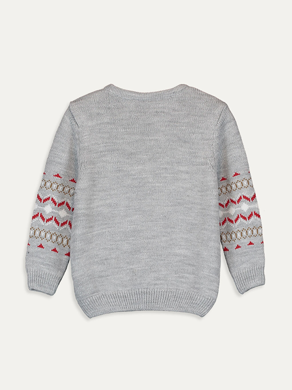 Crew Neck Christmas Themed Long Sleeve Boy Knitwear Sweater-2