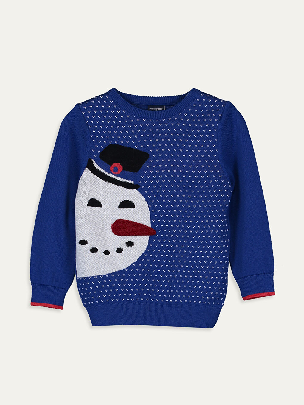 Crew Neck Christmas Themed Long Sleeve Boy Knitwear Sweater-1