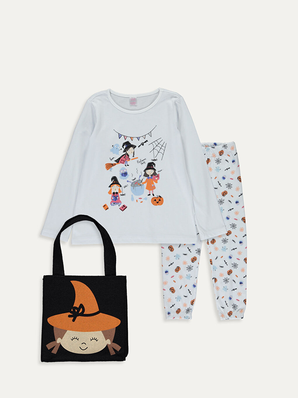 LCW Kids Момиче Бяло Комплект пижами -9WH996Z4-E5X