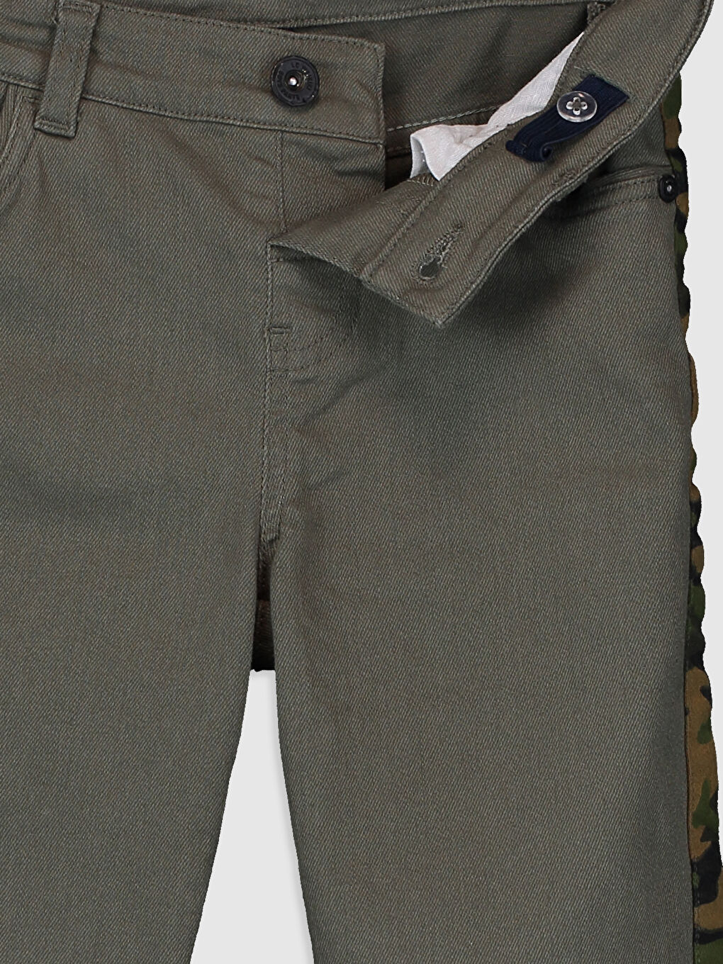 Haki Skinny Gabardin Erkek Çocuk Pantolon-2