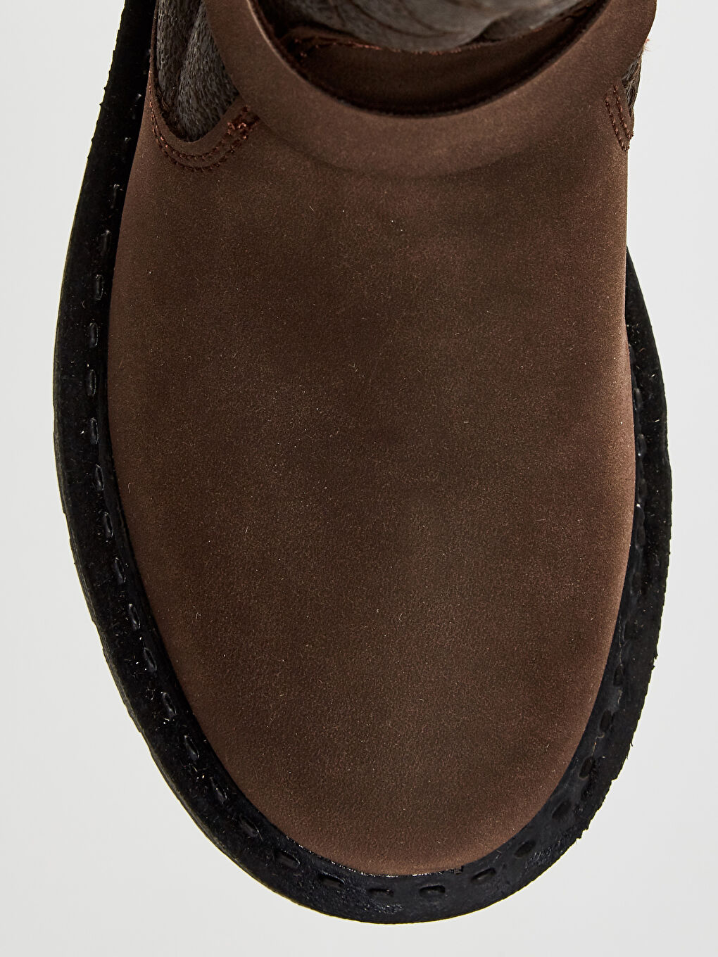 Kahverengi Kemer Detaylı Fermuarlı Kız Çocuk Yağmur Botu-4