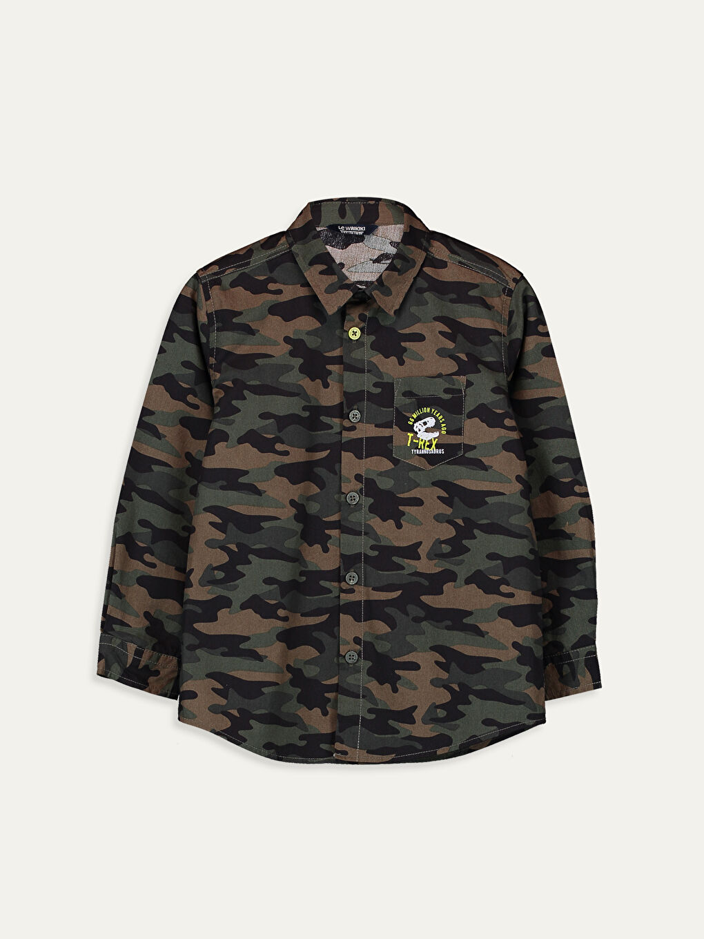 Yeşil Baskılı Gömlek