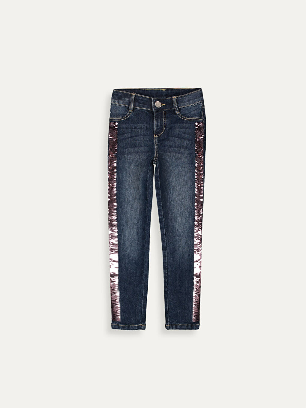 LCW Kids Girl's Double-Sided Sequin Jeans -9WJ382Z4-309