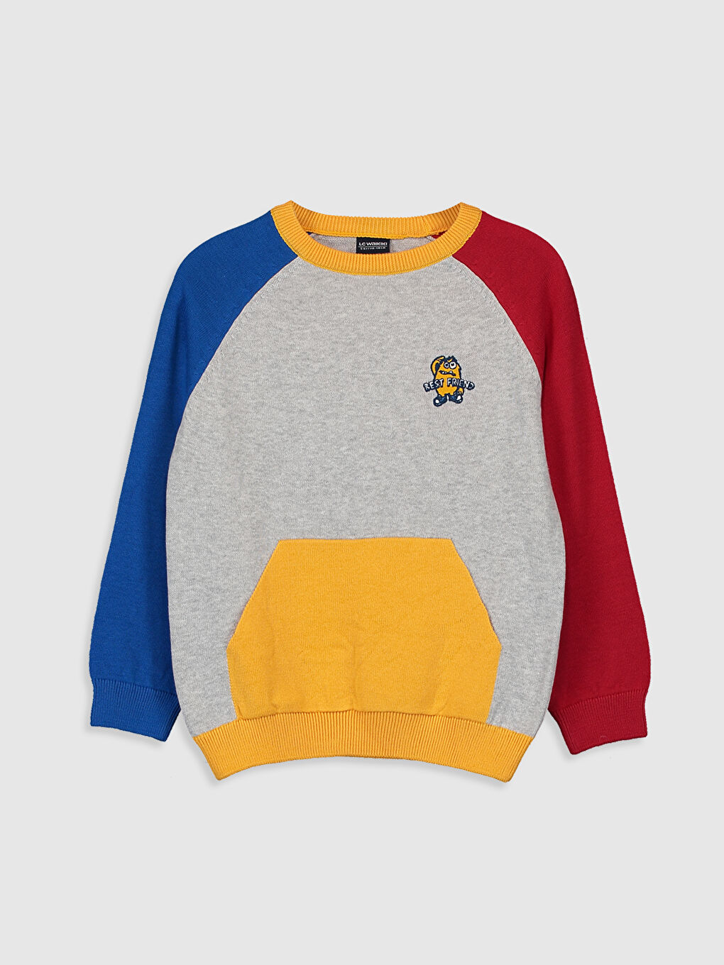 Gri Bisiklet Yaka Erkek Çocuk Kazak