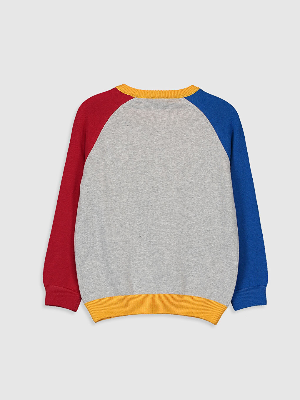 Gri Bisiklet Yaka Erkek Çocuk Kazak-1