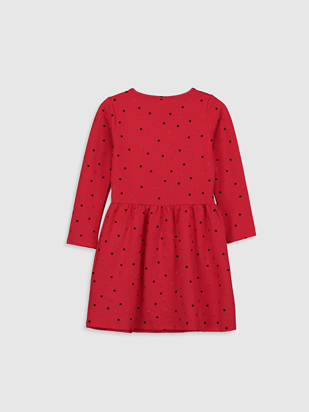 Kırmızı Bisiklet Yaka Kız Çocuk Elbise-1