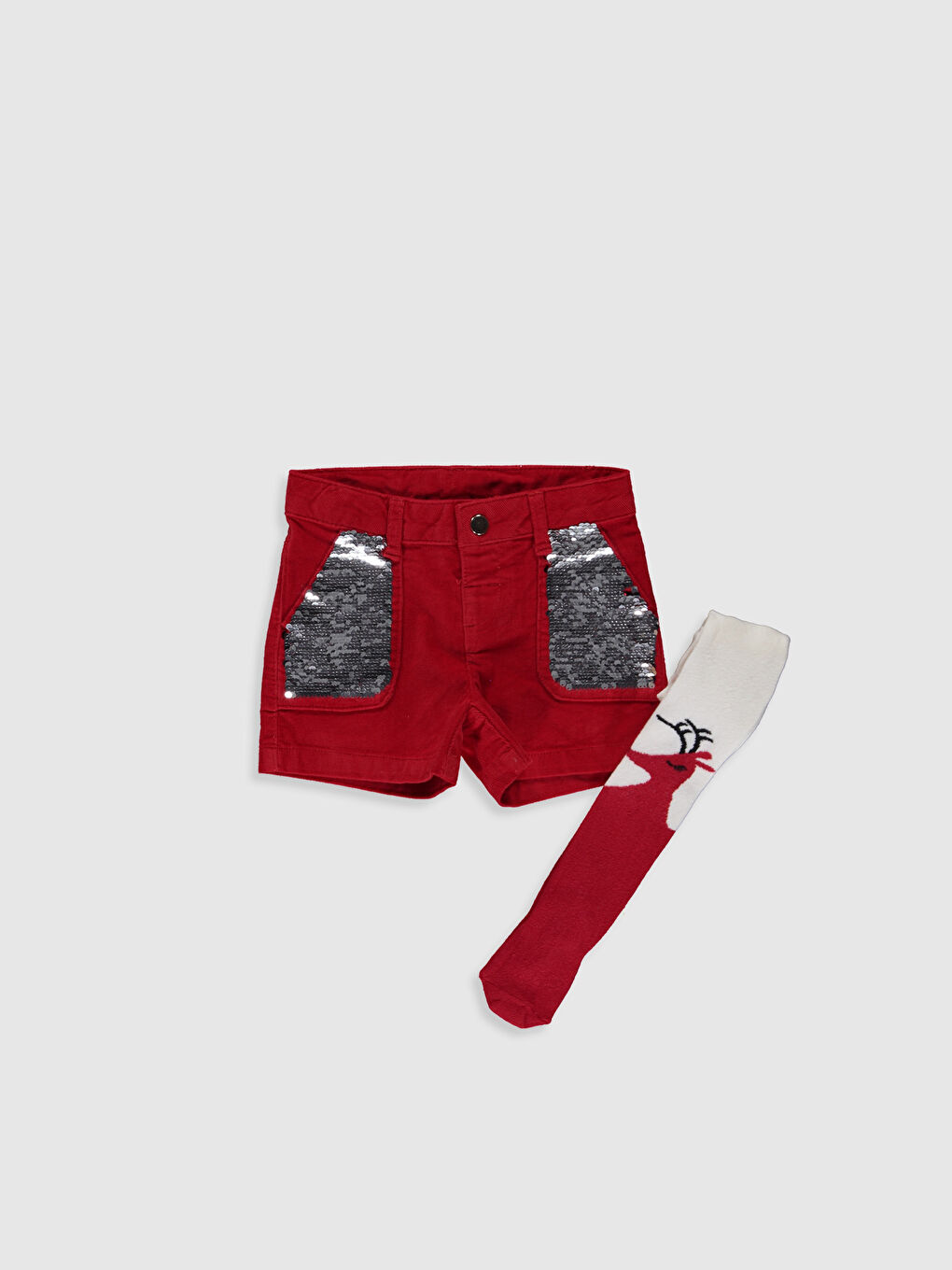 Қыздар қызыл Шолақ шалбар-1