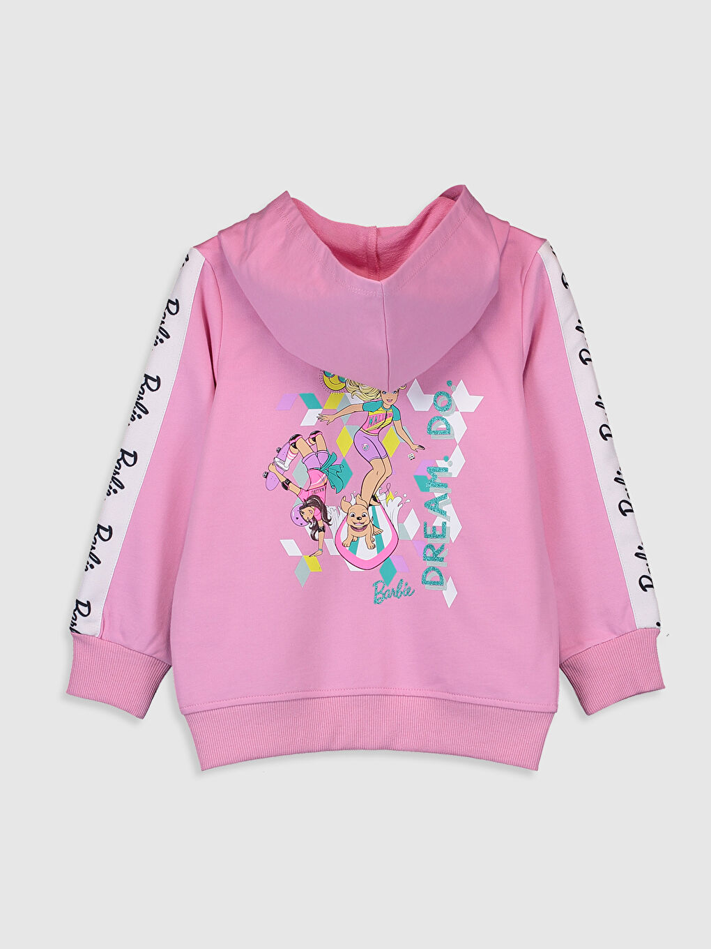 Pembe Fermuarlı Sweatshirt-1