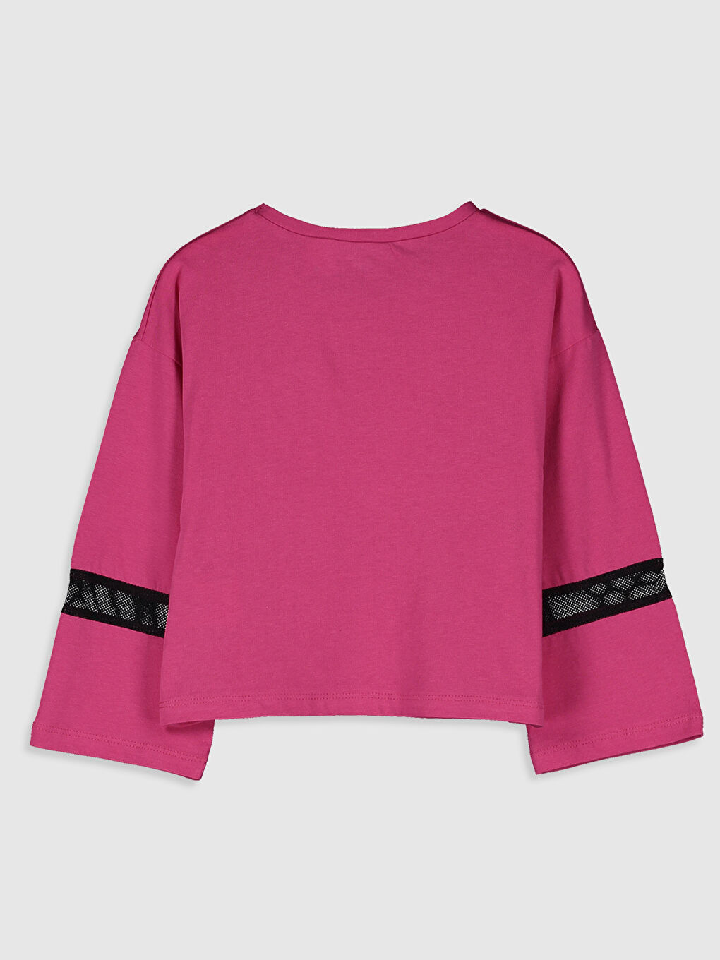 LCW Kids تیشێرت قۆڵ درێژ یه‌خه‌ خڕ بۆ کچان -9WM708Z4-H6W