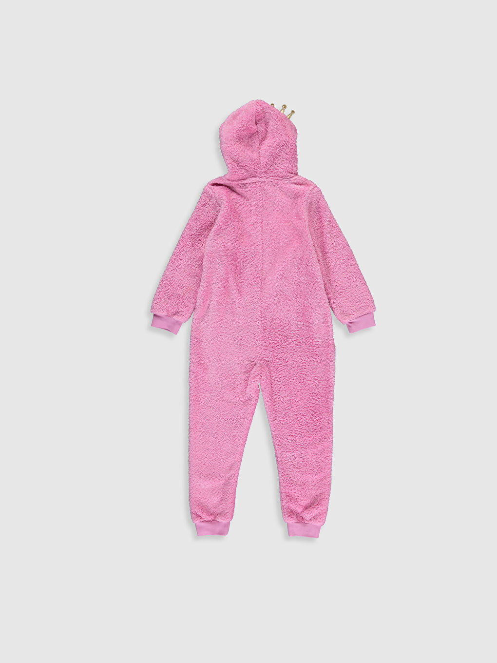 Girl's Plush Romper with Hood-1