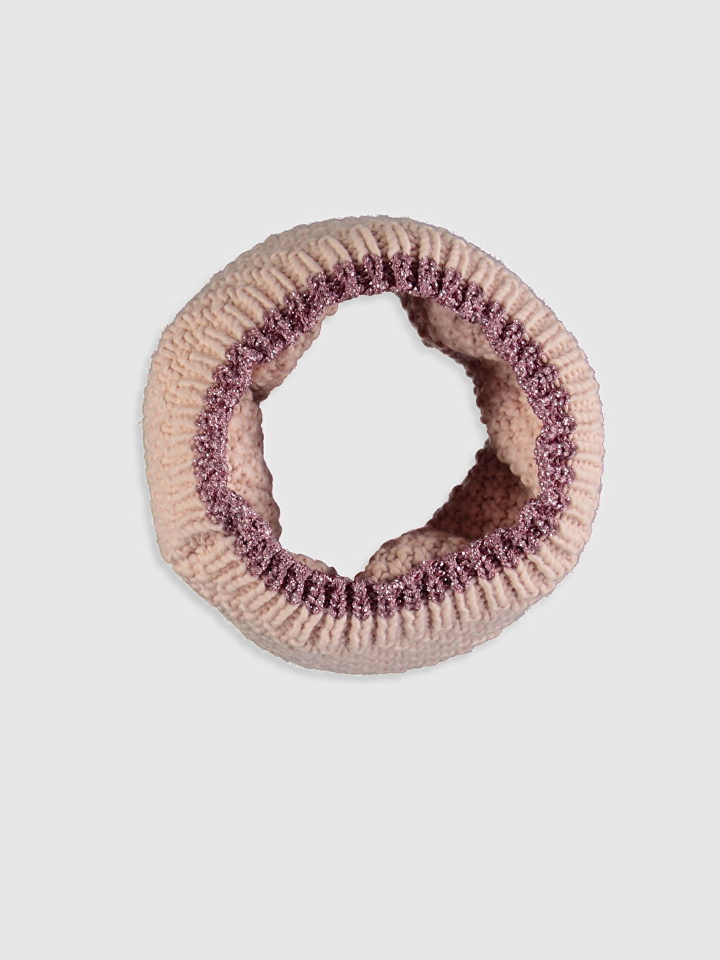 Pembe Kız Çocuk Ponponlu Triko Bere ve Boyunluk-3