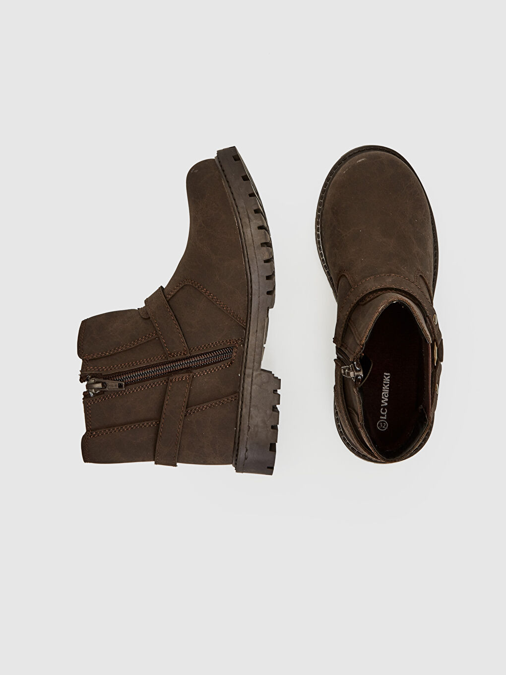 حذاء طويل بنى ولد-1