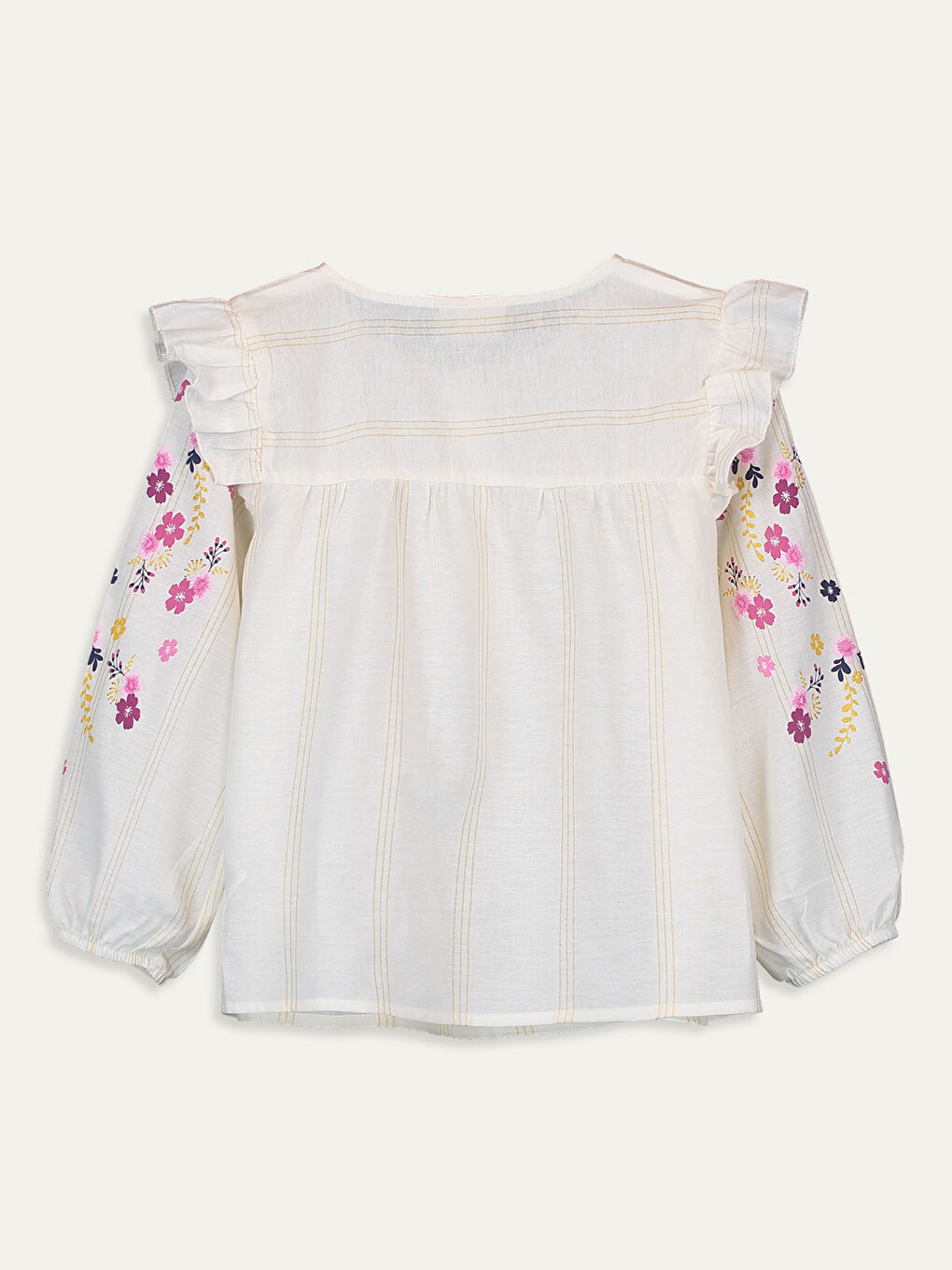 Blouse à Manches Longues pour Filles avec Col Rond-2
