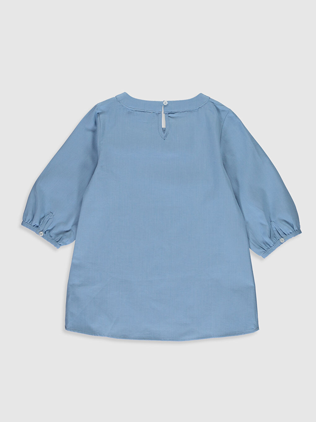 Mavi Bisiklet Yaka Uzun Kollu Kız Çocuk Bluz-1
