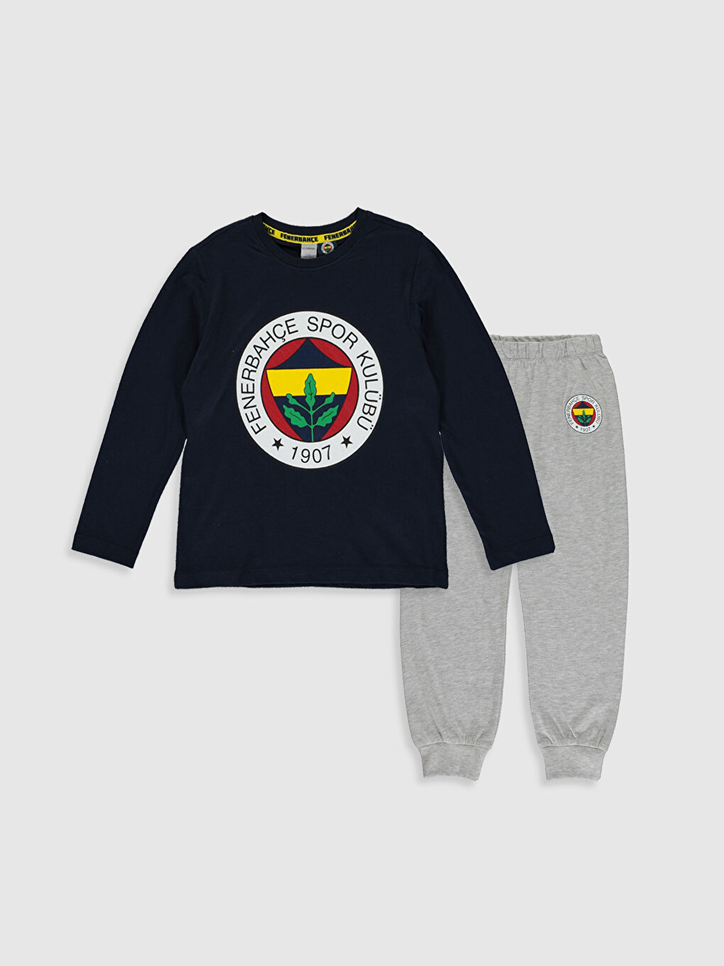 Lacivert Erkek Çocuk Fenerbahçe Amblemli Taraftar Pijama Takımı