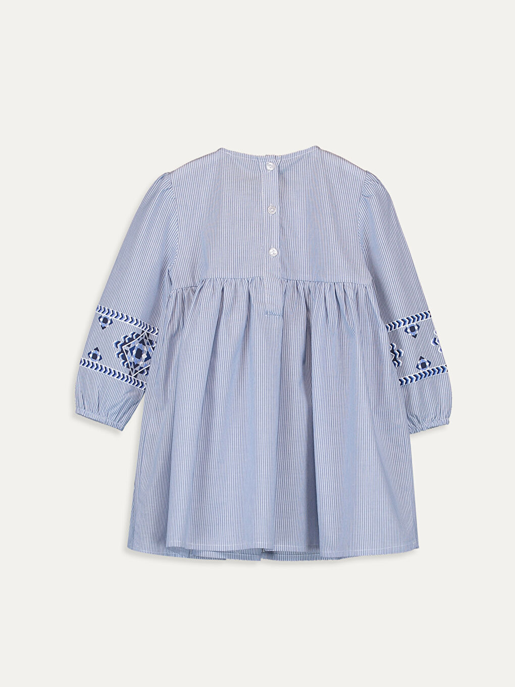 Robe en Popeline Rayée pour Fille Bébé Mère et Fille Assorties-3