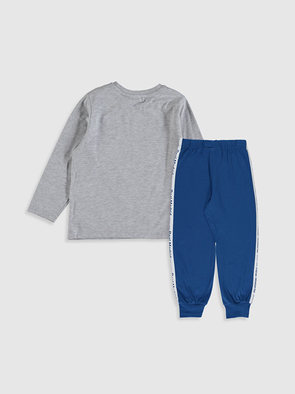 Gri Erkek Çocuk Real Madrid Baskılı Taraftar Pijama Takımı-1
