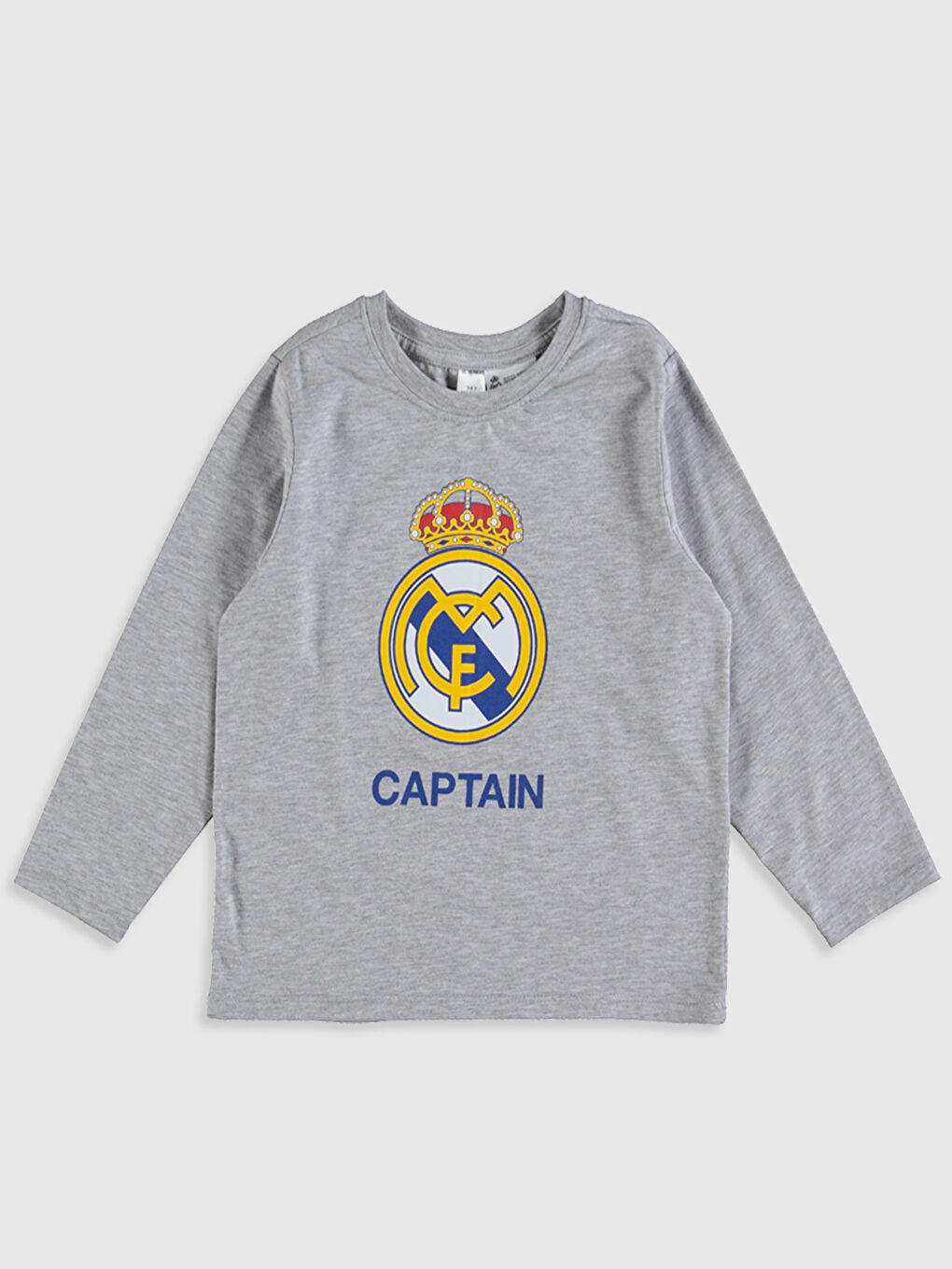 Gri Erkek Çocuk Real Madrid Baskılı Taraftar Pijama Takımı-2