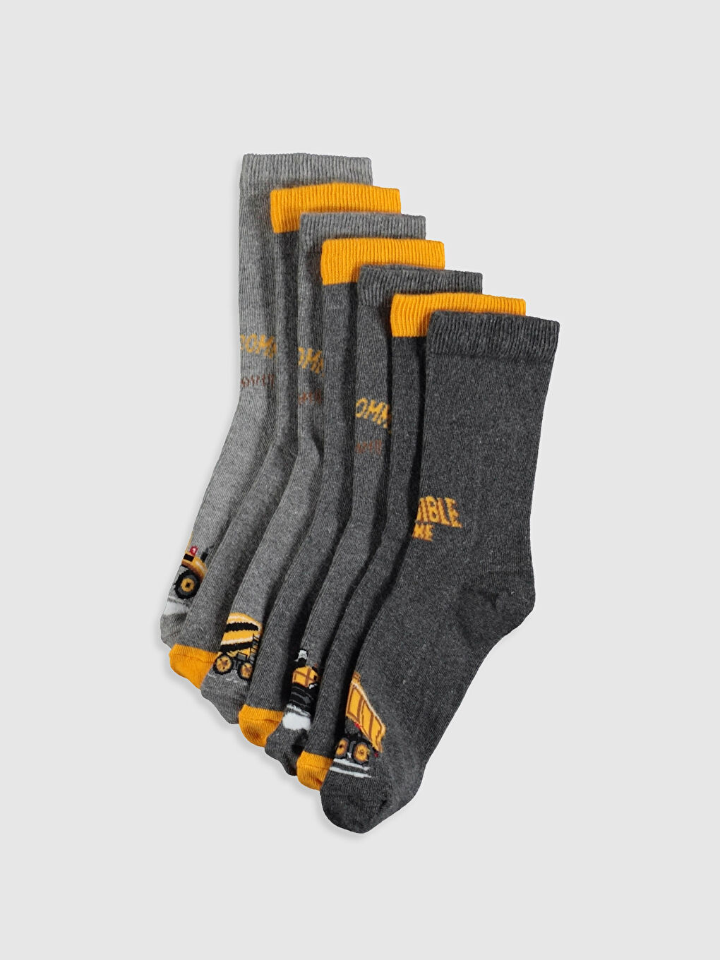 Karışık Erkek Çocuk Desenli Soket Çorap 7'li