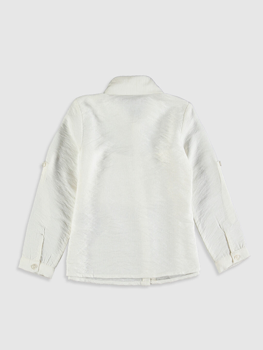 Ekru Kız Çocuk Viskon Gömlek Anne Kız Kombini-2