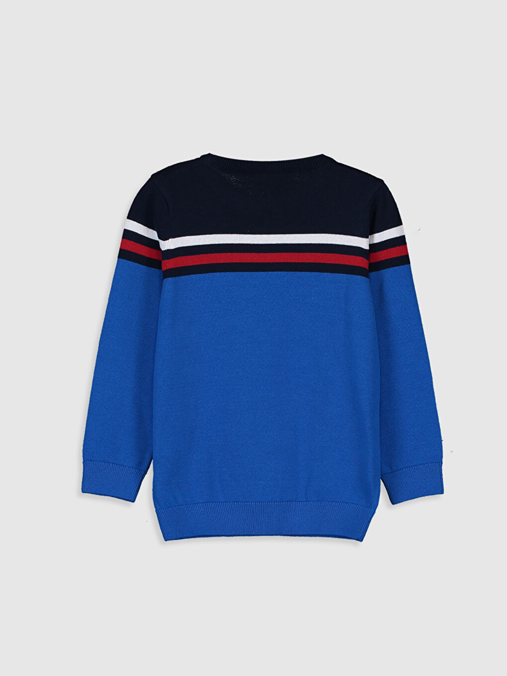 Свитер из трикотажа для мальчика с длинным рукавом, облегающий-1